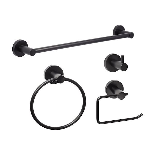 Sure-Loc Hardware Sure-Loc Hardware Lugano Series Bath Set, Flat Black LG-SET-PH1 FBL - main